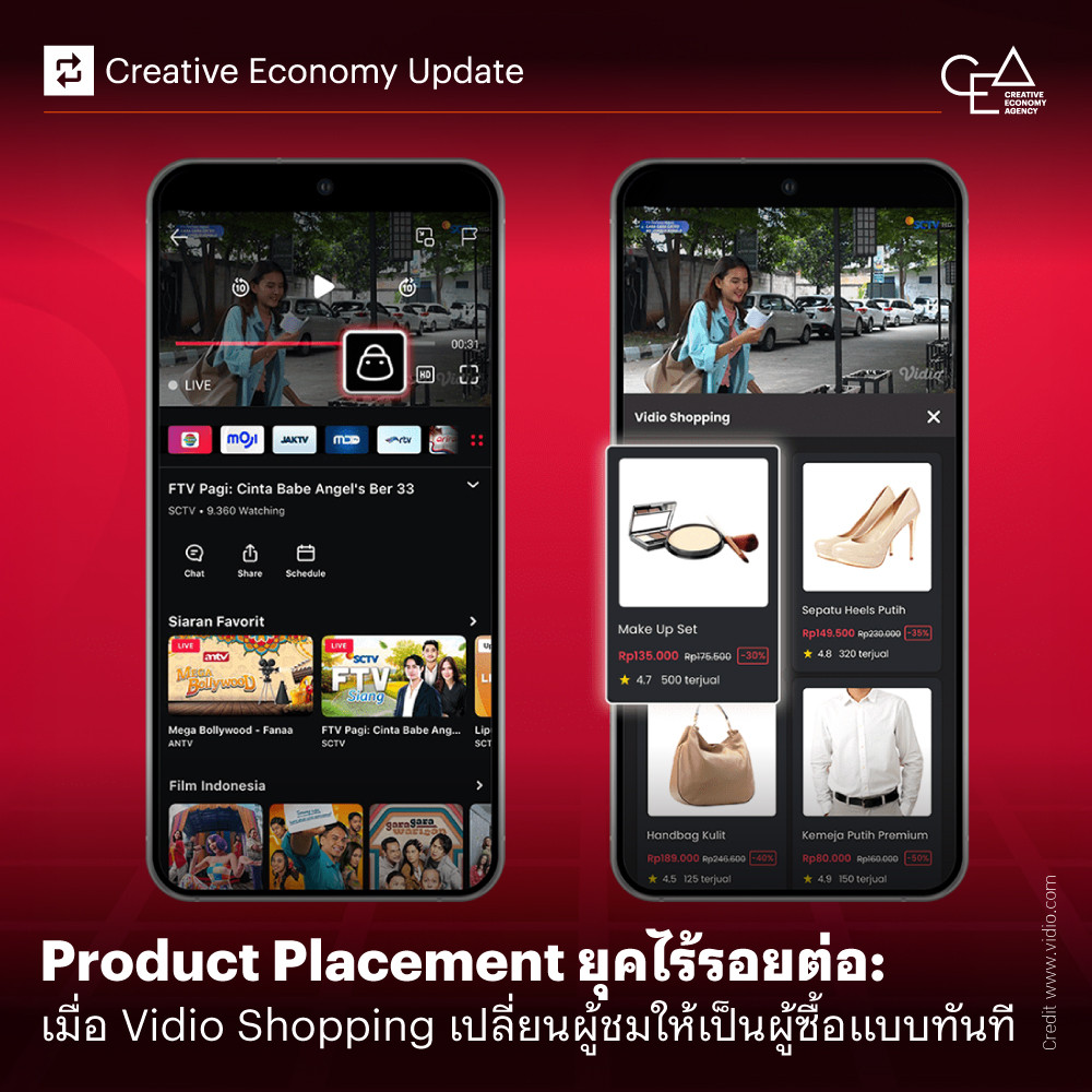 Product Placement ยุคไร้รอยต่อ: เมื่อ Vidio Shopping เปลี่ยนผู้ชมให้เป็นผู้ซื้อแบบทันที